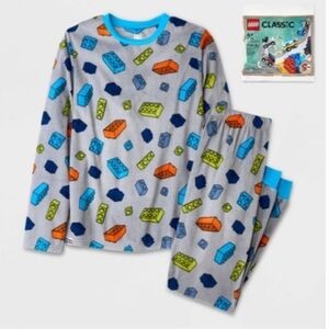 LEGO Pajama Set size medium Size 8 with NIB lego set creative bag included